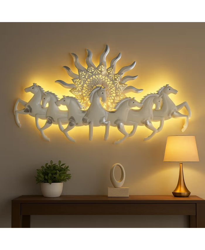 7 Running Horses Wall Decor
